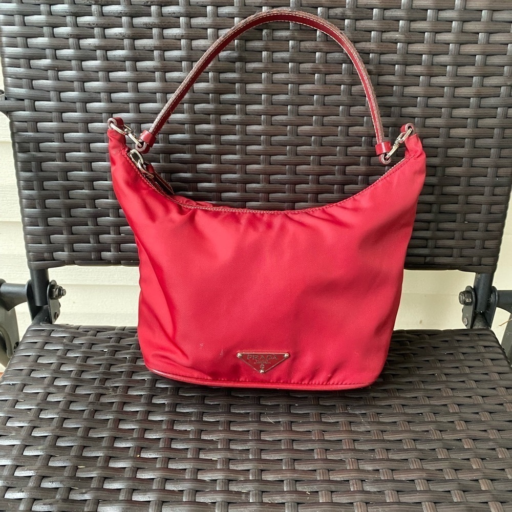 Prada Tessuto Nylon Mini Hobo Handbag